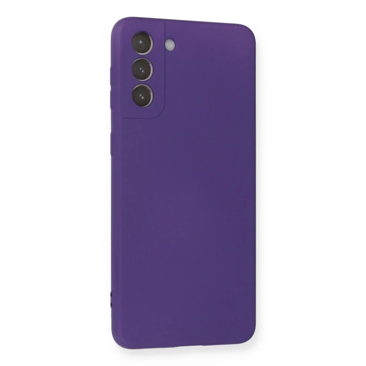 Mey İthalat®  Samsung Galaxy S21 Plus Kılıf Nano içi Kadife Silikon - Mor
