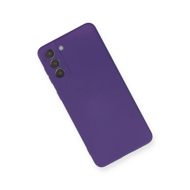 Mey İthalat®  Samsung Galaxy S21 Plus Kılıf Nano içi Kadife Silikon - Mor