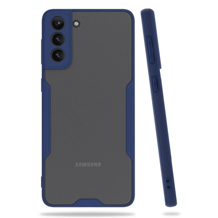 Mey İthalat®  Samsung Galaxy S21 Plus Kılıf Platin Silikon - Lacivert
