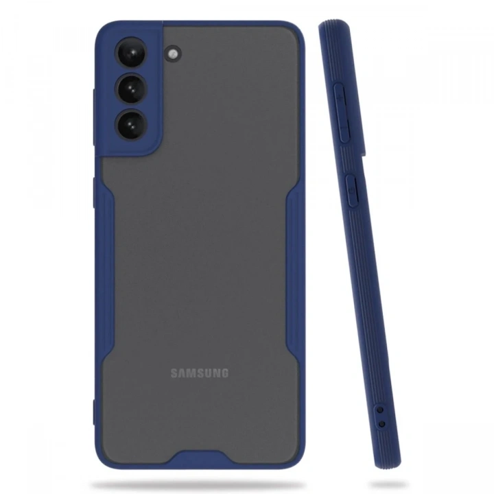 Mey İthalat®  Samsung Galaxy S21 Plus Kılıf Platin Silikon - Lacivert