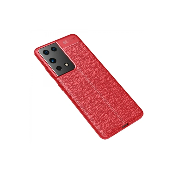 Mey İthalat®  Samsung Galaxy S21 Ultra Kılıf Auto Focus Kapak - Kırmızı