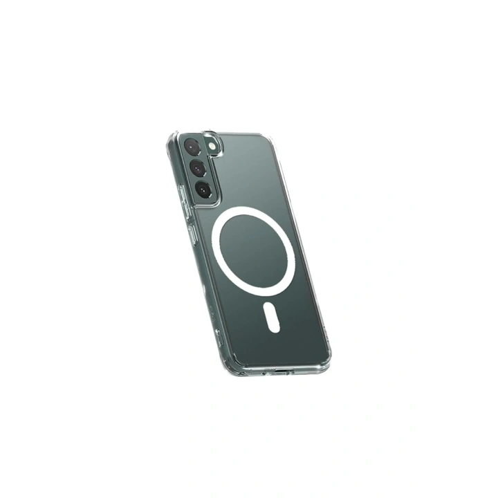 Mey İthalat®  Samsung Galaxy S22 Plus Kılıf Magneticsafe Şeffaf Silikon - Şeffaf