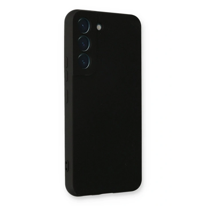 Mey İthalat®  Samsung Galaxy S22 Plus Kılıf Nano içi Kadife Silikon - Siyah