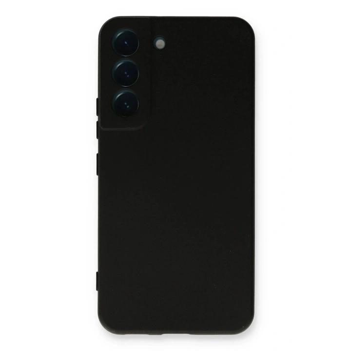 Mey İthalat®  Samsung Galaxy S22 Plus Kılıf Nano içi Kadife Silikon - Siyah