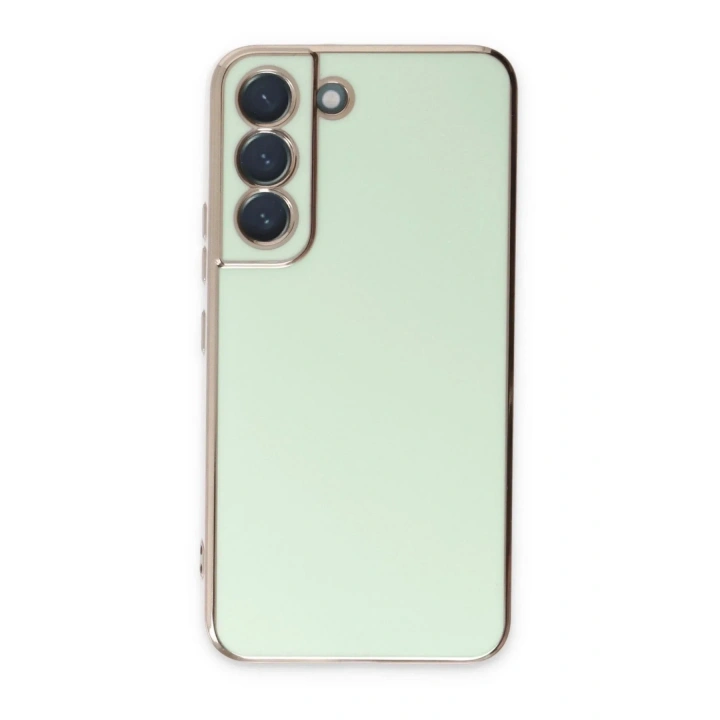 Mey İthalat®  Samsung Galaxy S22 Plus Kılıf Volet Silikon - Açık Yeşil