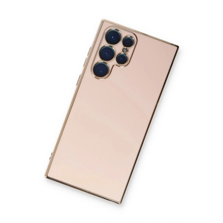Mey İthalat®  Samsung Galaxy S22 Ultra Kılıf Volet Silikon - Pembe