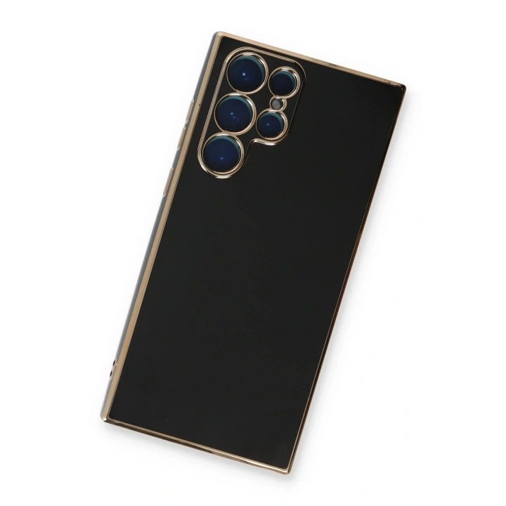 Mey İthalat®  Samsung Galaxy S22 Ultra Kılıf Volet Silikon - Siyah