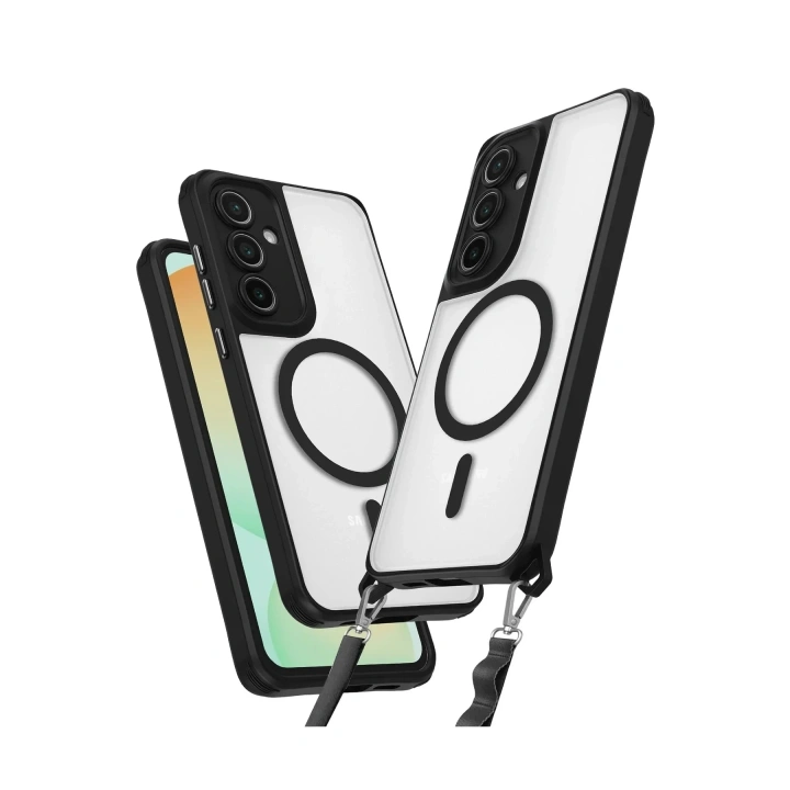 Mey İthalat®  Samsung Galaxy S23 FE Kılıf Enka Magsafe Silikon Kılıf - Siyah