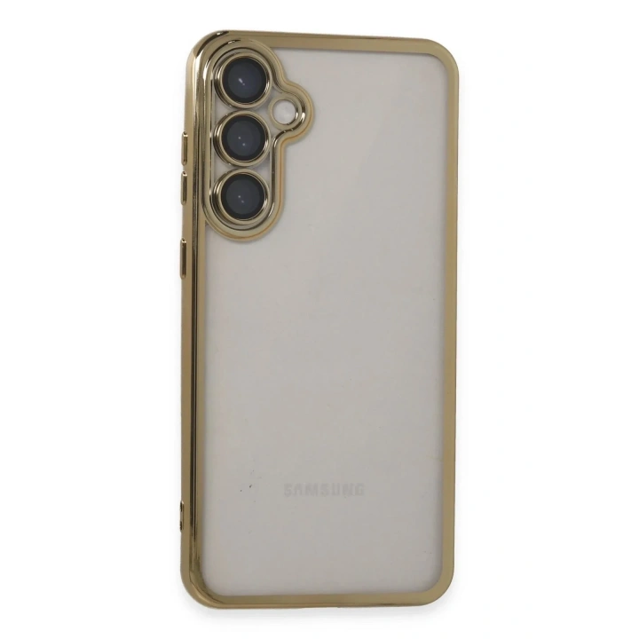 Mey İthalat®  Samsung Galaxy S23 FE Kılıf  Lensli Silikon - Gold