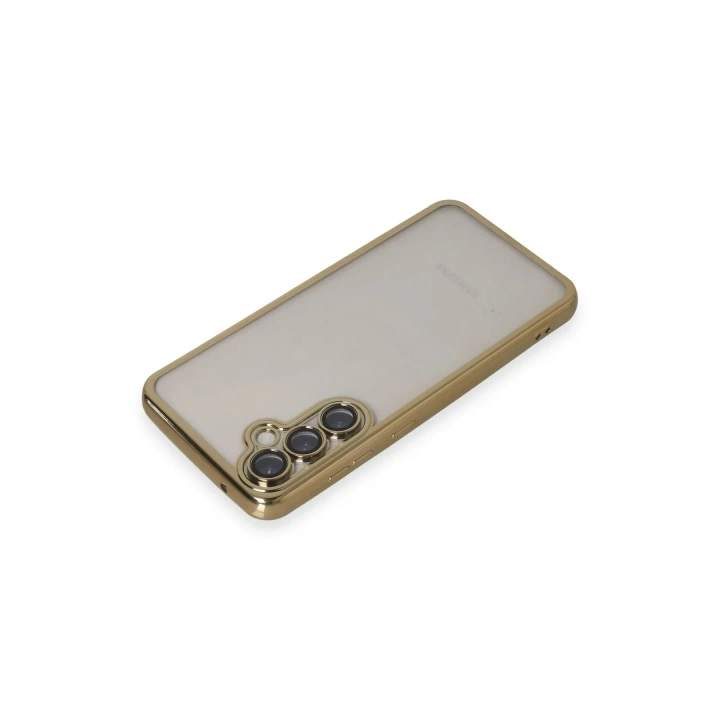 Mey İthalat®  Samsung Galaxy S23 FE Kılıf  Lensli Silikon - Gold