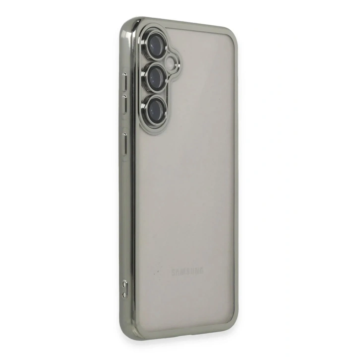 Mey İthalat®  Samsung Galaxy S23 FE Kılıf  Lensli Silikon - Gümüş