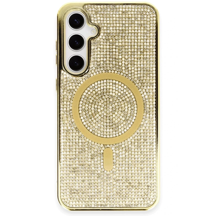 Mey İthalat®  Samsung Galaxy S23 Kılıf Helen Magsafe Kapak - Gold