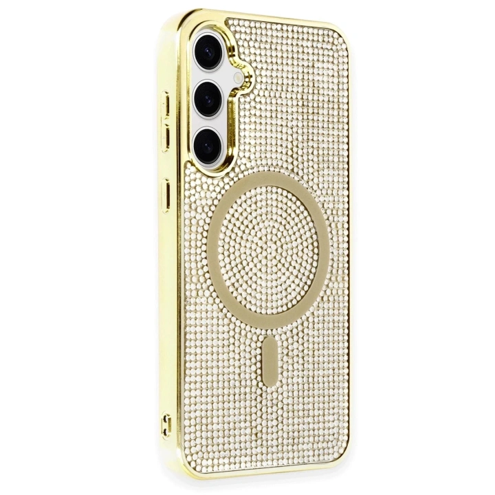 Mey İthalat®  Samsung Galaxy S23 Kılıf Helen Magsafe Kapak - Gold