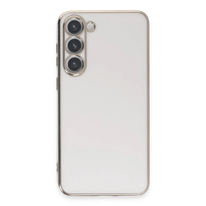 Mey İthalat®  Samsung Galaxy S23 Kılıf Volet Silikon - Beyaz