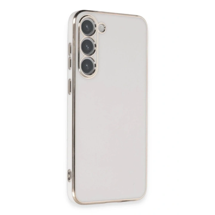 Mey İthalat®  Samsung Galaxy S23 Kılıf Volet Silikon - Beyaz