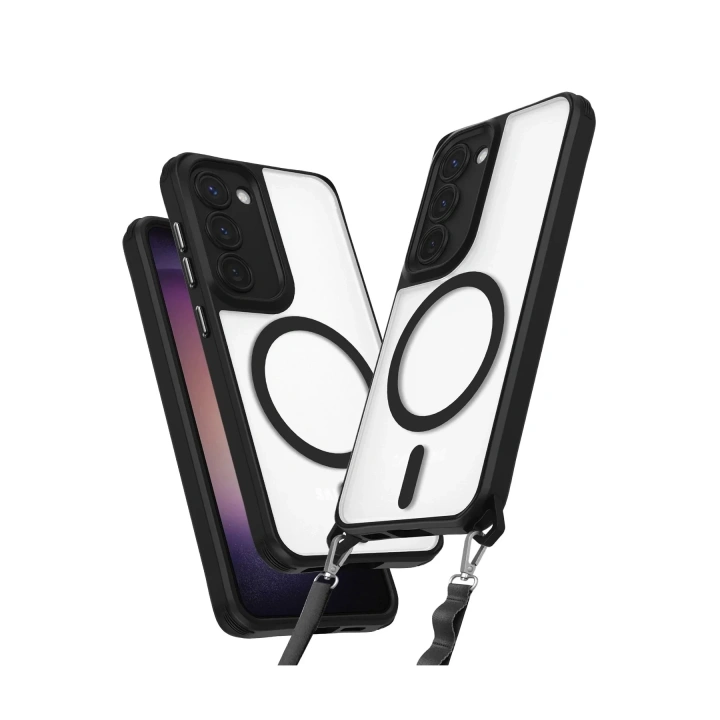 Mey İthalat®  Samsung Galaxy S23 Plus Kılıf Enka Magsafe Silikon Kılıf - Siyah
