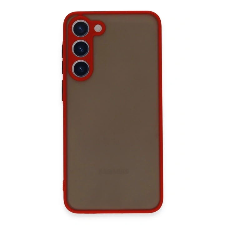 Mey İthalat®  Samsung Galaxy S23 Plus Kılıf Montreal Silikon Kapak - Kırmızı