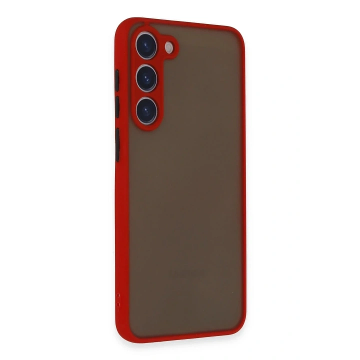 Mey İthalat®  Samsung Galaxy S23 Plus Kılıf Montreal Silikon Kapak - Kırmızı