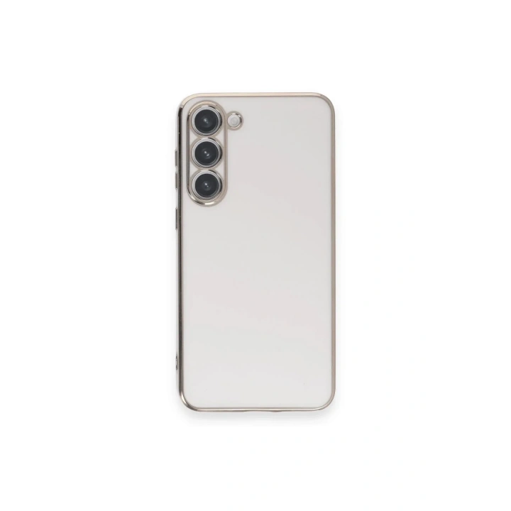 Mey İthalat®  Samsung Galaxy S23 Plus Kılıf Volet Silikon - Beyaz