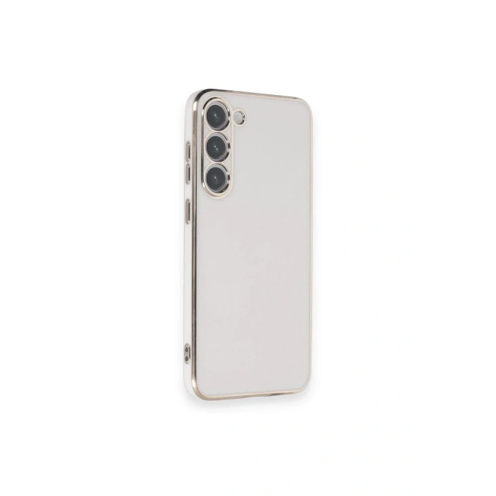 Mey İthalat®  Samsung Galaxy S23 Plus Kılıf Volet Silikon - Beyaz