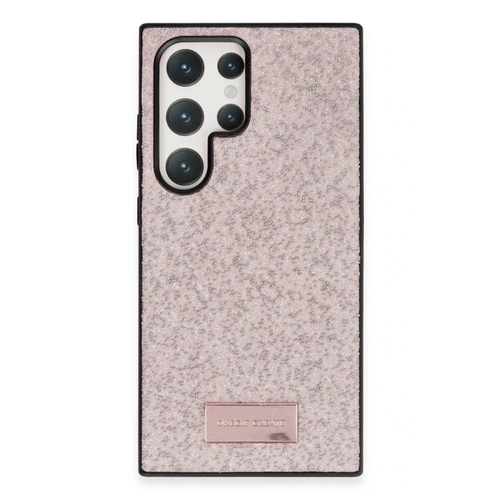 Mey İthalat®  Samsung Galaxy S23 Ultra Bright Simli Kapak - Pembe