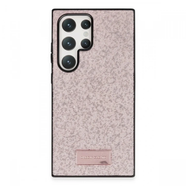 Mey İthalat®  Samsung Galaxy S23 Ultra Bright Simli Kapak - Pembe