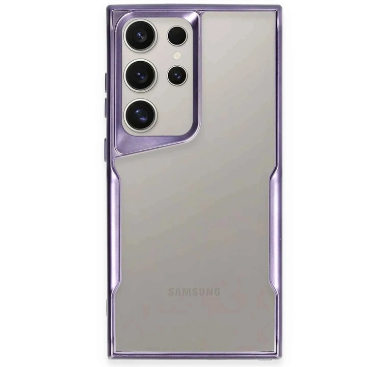 Mey İthalat®  Samsung Galaxy S23 Ultra Kılıf Boyi Silikon Kapak - Derin Mor