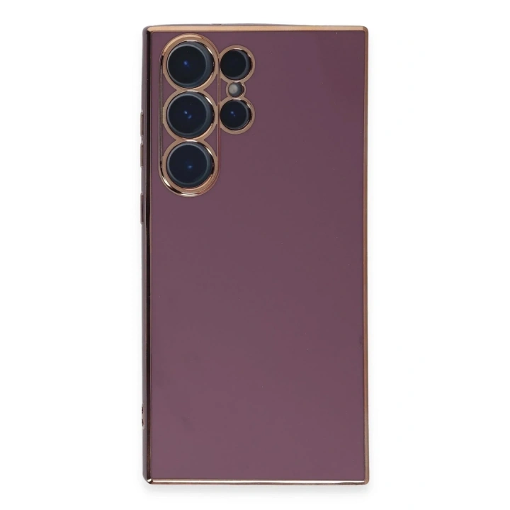 Mey İthalat®  Samsung Galaxy S23 Ultra Kılıf Volet Silikon - Mor