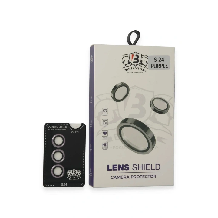 Mey İthalat®  Samsung Galaxy S24 Bilvis Titan Kamera Lens - Derin Mor