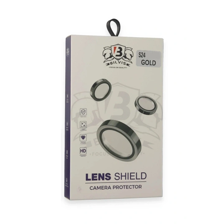 Mey İthalat®  Samsung Galaxy S24 Bilvis Titan Kamera Lens - Gold