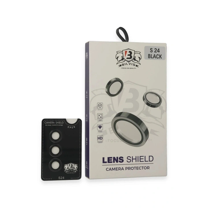 Mey İthalat®  Samsung Galaxy S24 Bilvis Titan Kamera Lens - Siyah