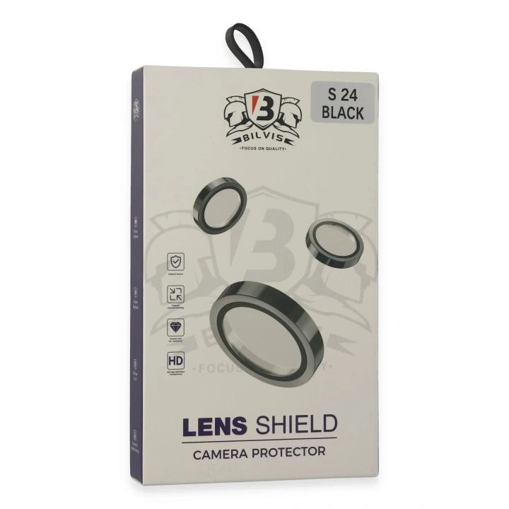Mey İthalat®  Samsung Galaxy S24 Bilvis Titan Kamera Lens - Siyah
