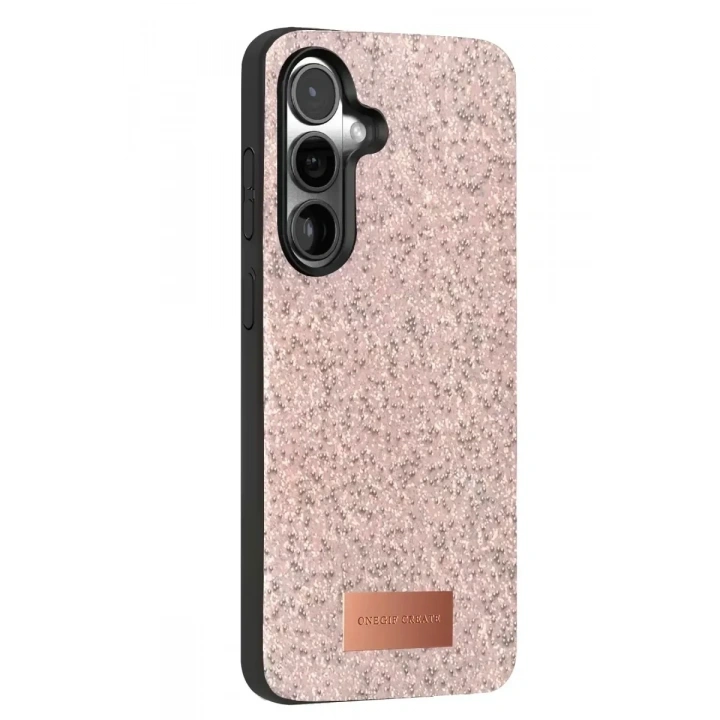 Mey İthalat®  Samsung Galaxy S24 Bright Simli Kapak - Pembe