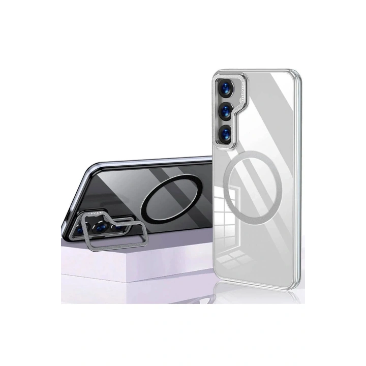 Mey İthalat®  Samsung Galaxy S24 Crystal Magsafe Kapak - Şeffaf