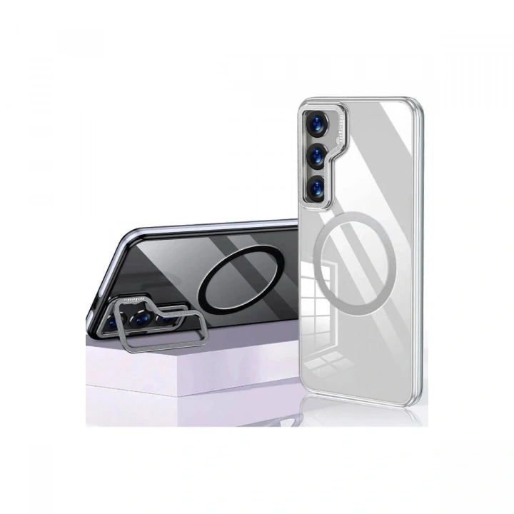 Mey İthalat®  Samsung Galaxy S24 Crystal Magsafe Kapak - Şeffaf