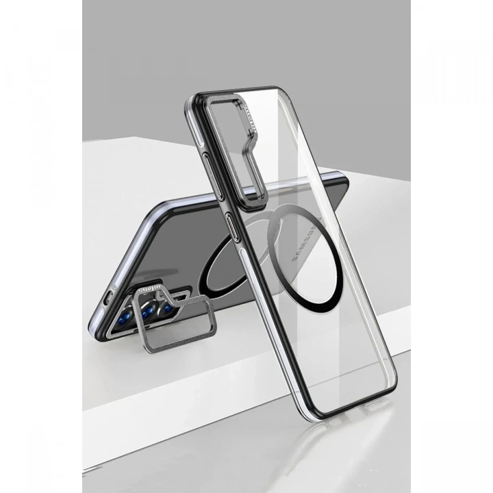 Mey İthalat®  Samsung Galaxy S24 Crystal Magsafe Kapak - Siyah