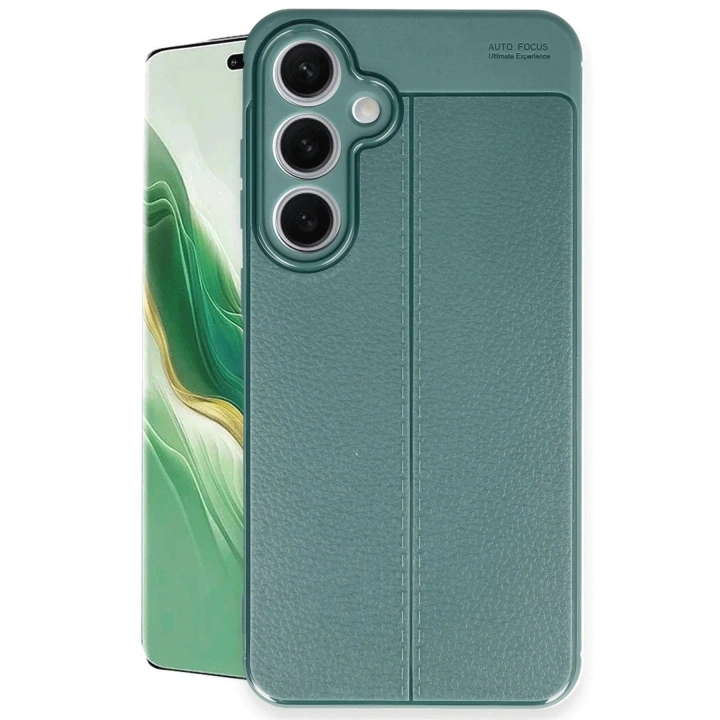 Mey İthalat®  Samsung Galaxy S24 FE Kılıf Auto Focus Kapak - Koyu Yeşil