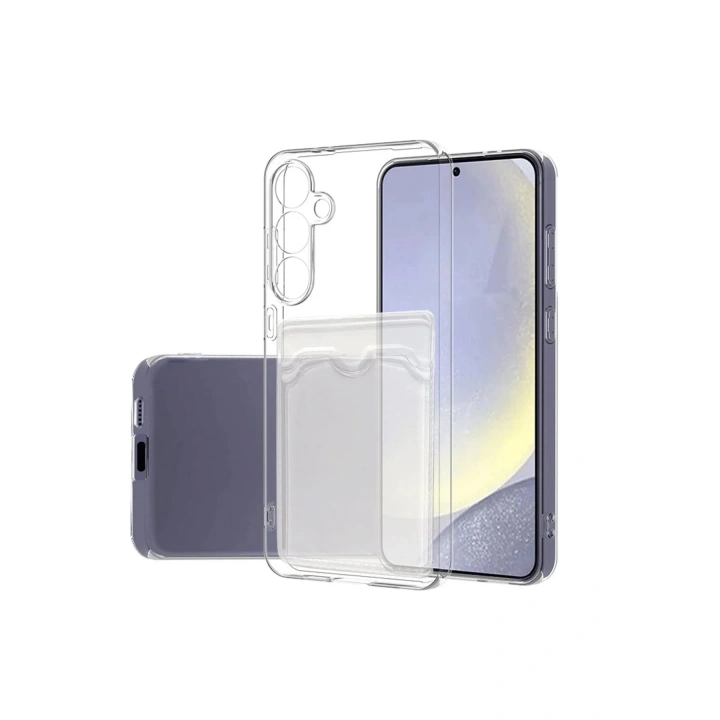 Mey İthalat®  Samsung Galaxy S24 FE Kılıf Kart Şeffaf Silikon - Şeffaf