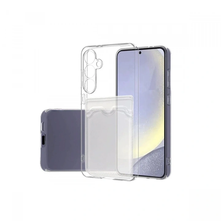 Mey İthalat®  Samsung Galaxy S24 FE Kılıf Kart Şeffaf Silikon - Şeffaf