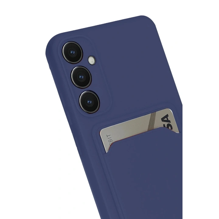 Mey İthalat®  Samsung Galaxy S24 FE Kılıf Kelvin Kartvizitli Silikon - Lacivert