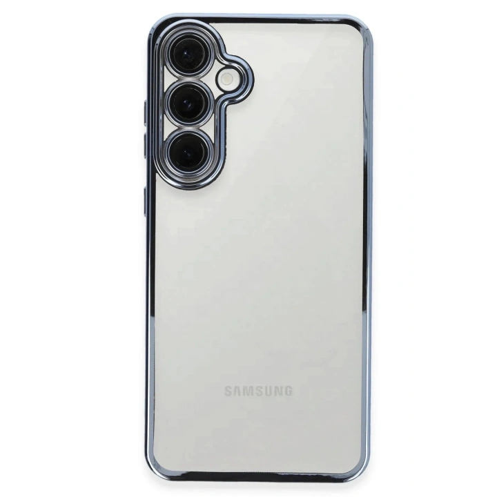 Mey İthalat®  Samsung Galaxy S24 FE Kılıf  Lensli Silikon - Lacivert