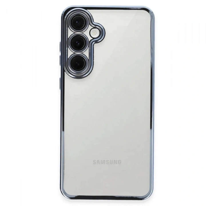 Mey İthalat®  Samsung Galaxy S24 FE Kılıf  Lensli Silikon - Lacivert