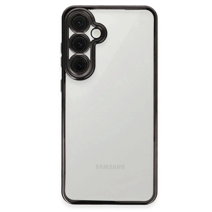 Mey İthalat®  Samsung Galaxy S24 FE Kılıf  Lensli Silikon - Siyah