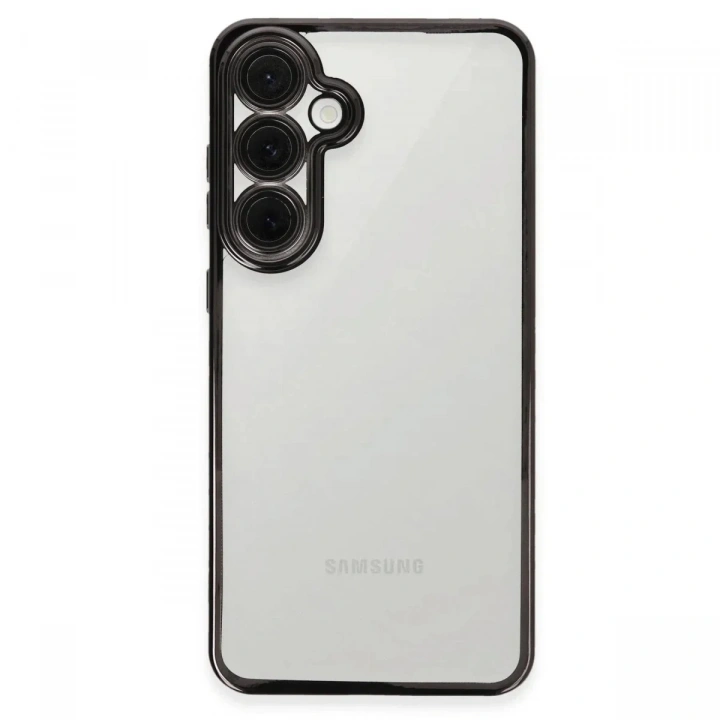 Mey İthalat®  Samsung Galaxy S24 FE Kılıf  Lensli Silikon - Siyah
