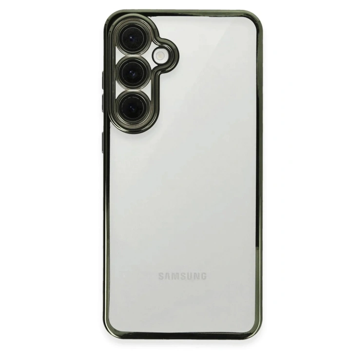 Mey İthalat®  Samsung Galaxy S24 FE Kılıf  Lensli Silikon - Yeşil