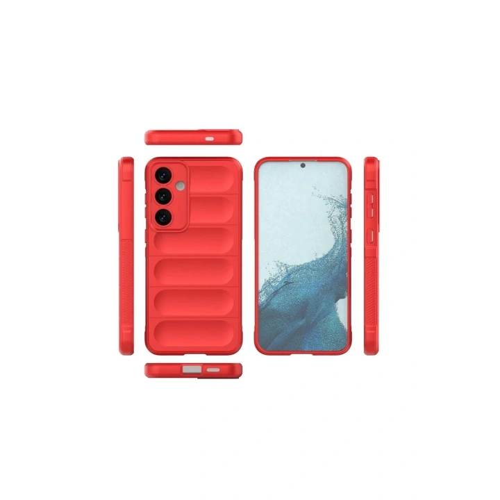 Mey İthalat®  Samsung Galaxy S24 FE Kılıf Optimum Silikon - Kırmızı