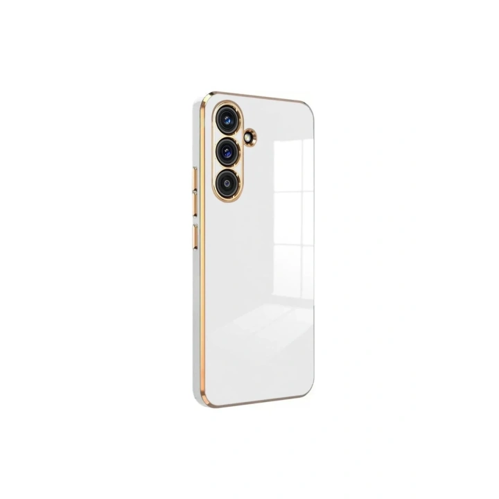 Mey İthalat®  Samsung Galaxy S24 FE Kılıf Volet Silikon - Beyaz