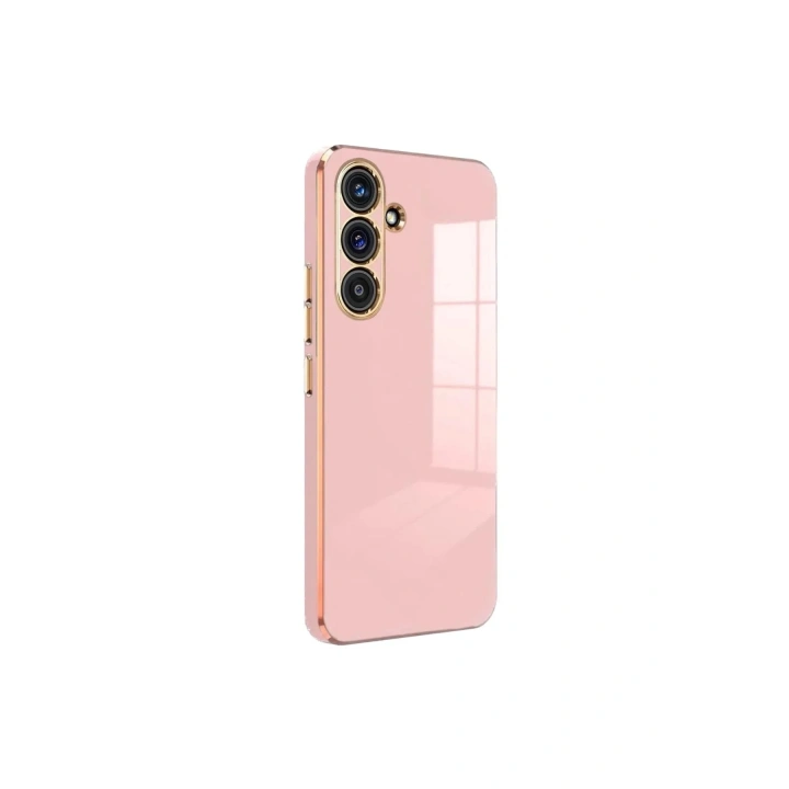 Mey İthalat®  Samsung Galaxy S24 FE Kılıf Volet Silikon - Pembe