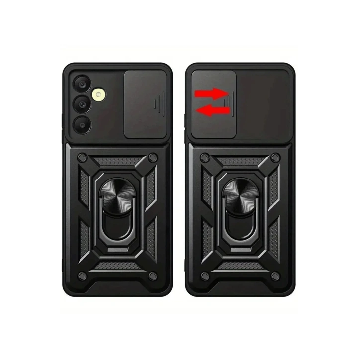 Mey İthalat®  Samsung Galaxy S24 FE Pars Lens Yüzüklü Silikon - Kırmızı