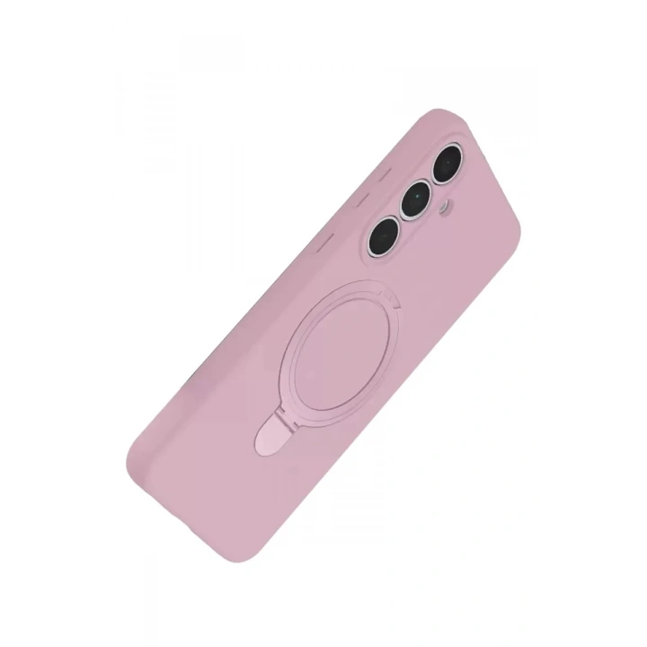 Mey İthalat®  Samsung Galaxy S24 FE Regal Magsafe Standlı Kapak - Açık Pembe